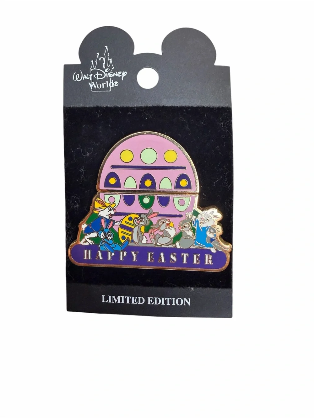Disney Happy Easter 2001 Hinged Egg LE 7500 Pin White Rabbit March Hare